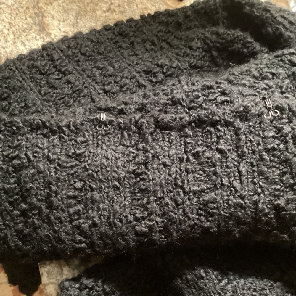 Chico’s Cardigan Sweater Size 1 Black With Embellishments Preppy! Classic! - Picture 8 of 16